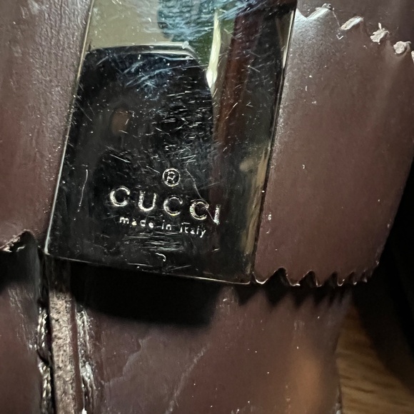 Vintage Gucci square toe leather loafters women’s size 7B Italy - Picture 14 of 14